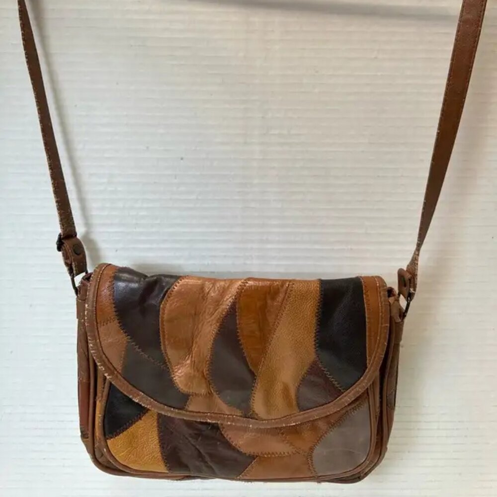 Vintage Leather Patchwork Purse
